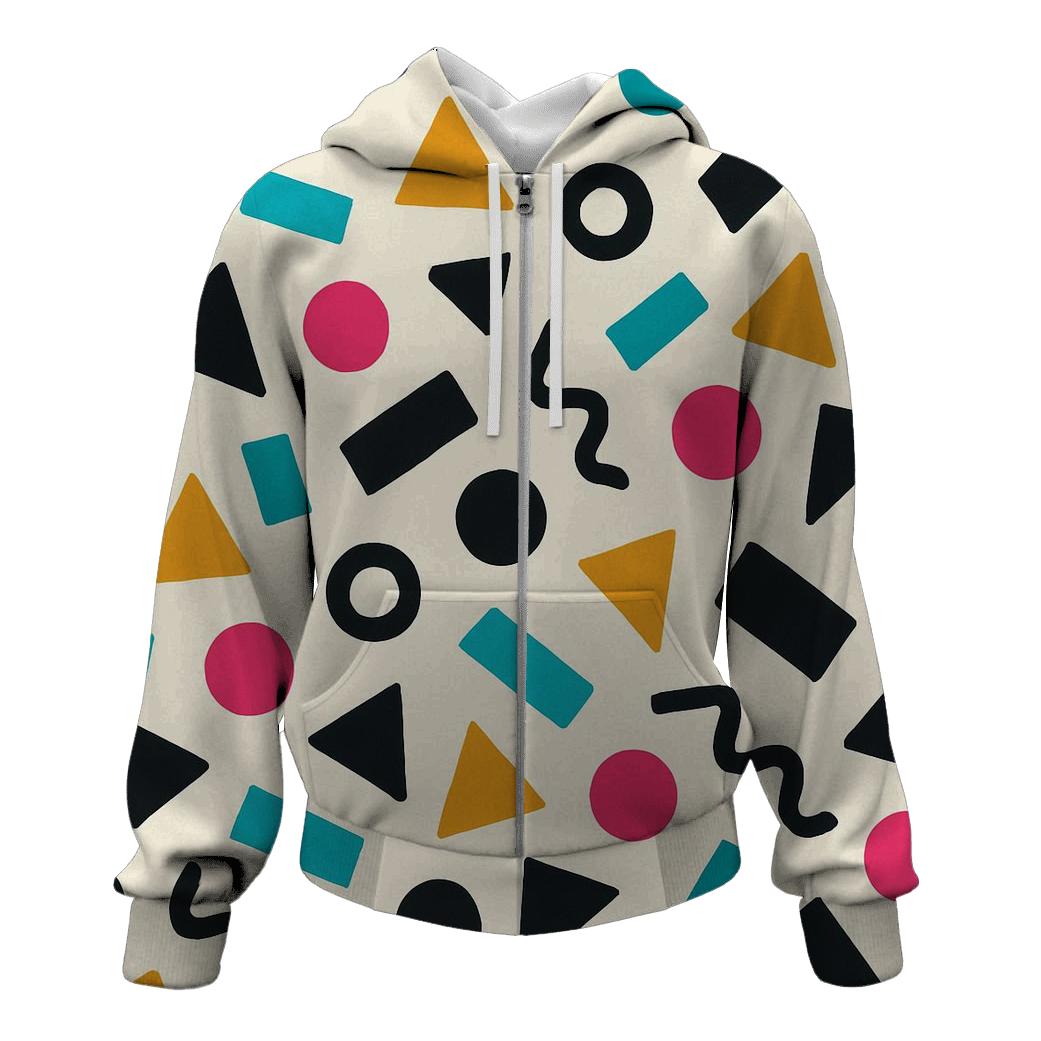 Memphis Flash Pattern heavyweight hoodies