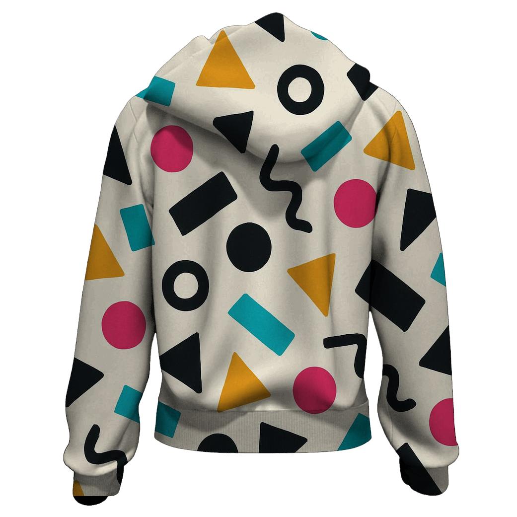 Memphis Flash Pattern heavyweight hoodies