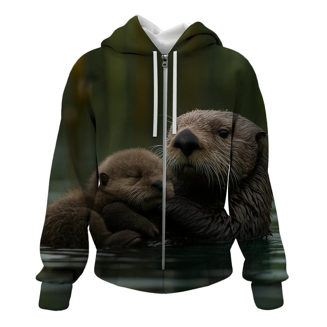 Kelp Forest Sea Otter Cradle hoodie trends