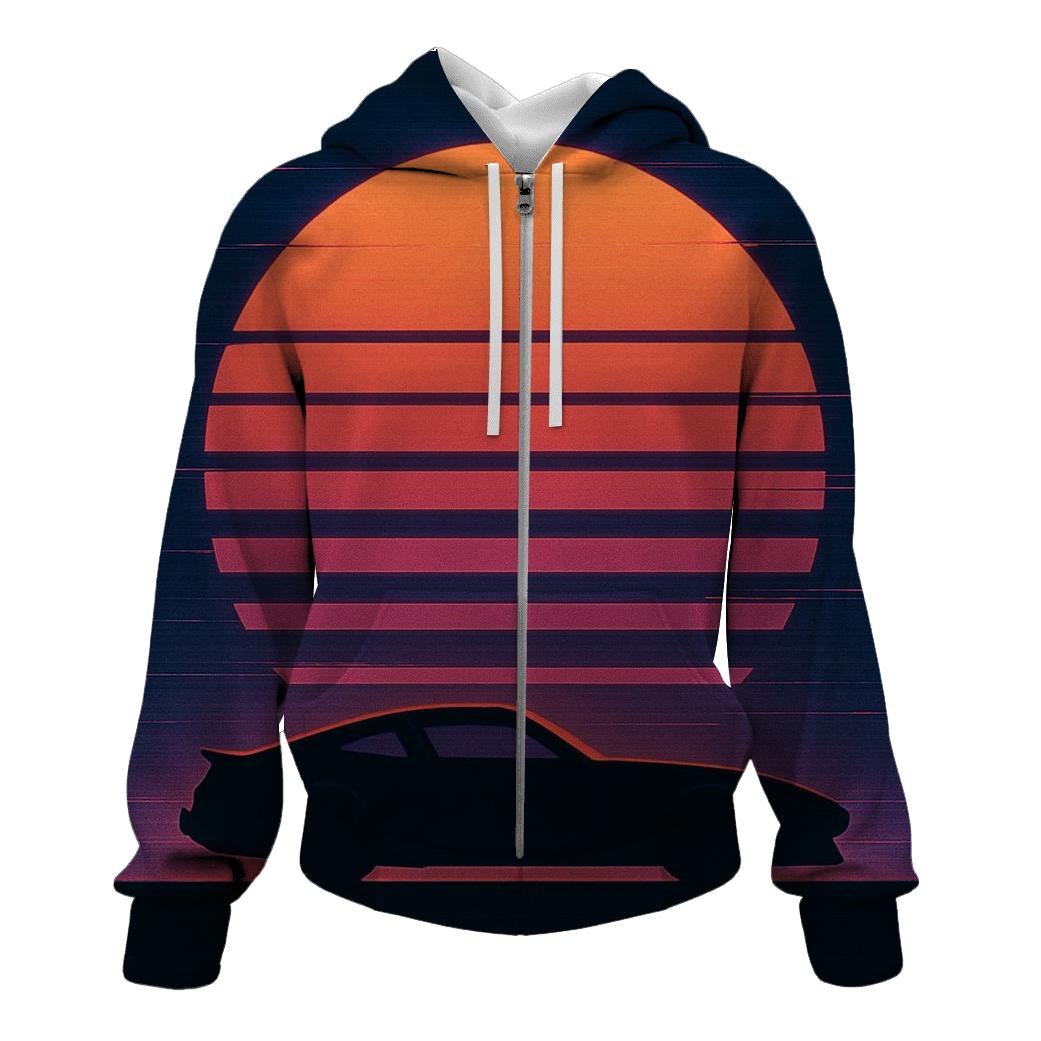 Digital Sunset Drive premium hoodies