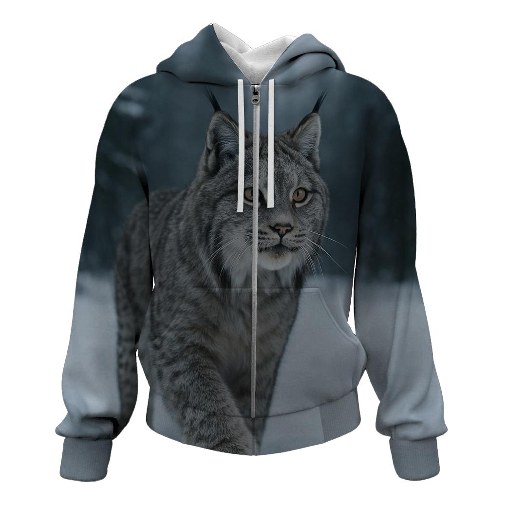 Boreal Lynx Snowbound Pause zip-up hoodies