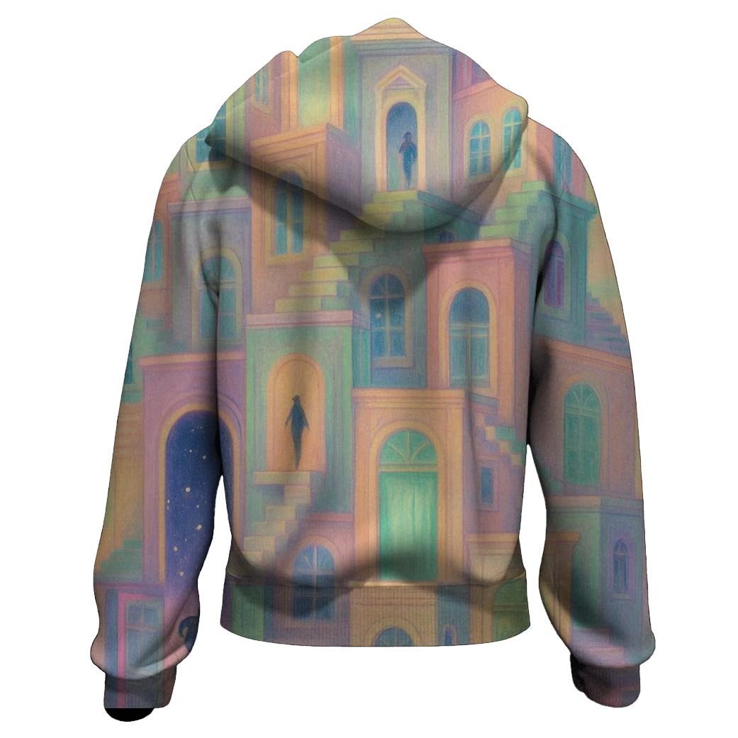 Mismatched Doorway City lightweight hoodies