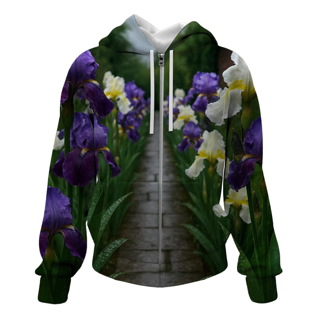 Iris Border Beside Rain Slicked Path hoodies fashion