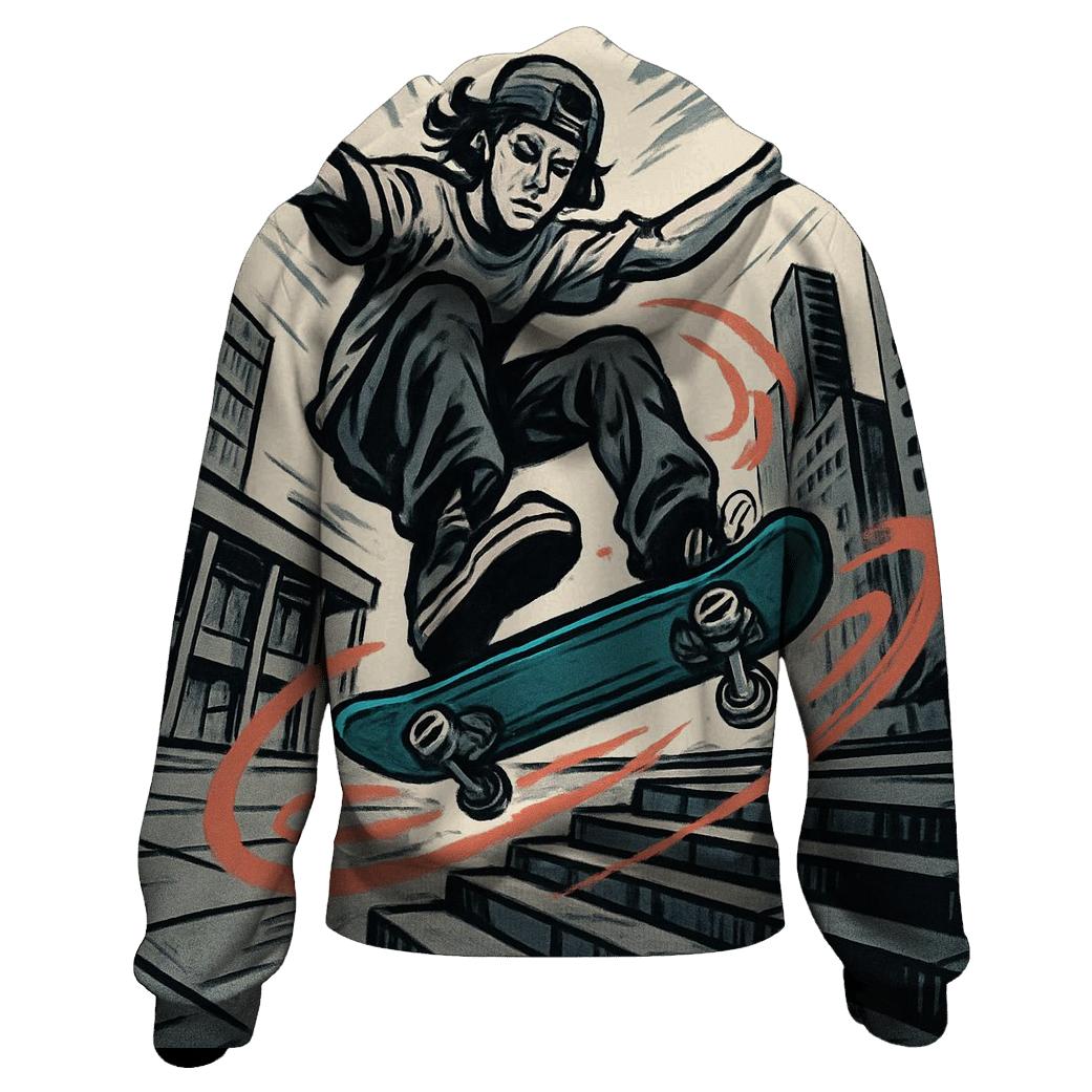 Urban Freestyle Skateboarding Lines premium hoodies