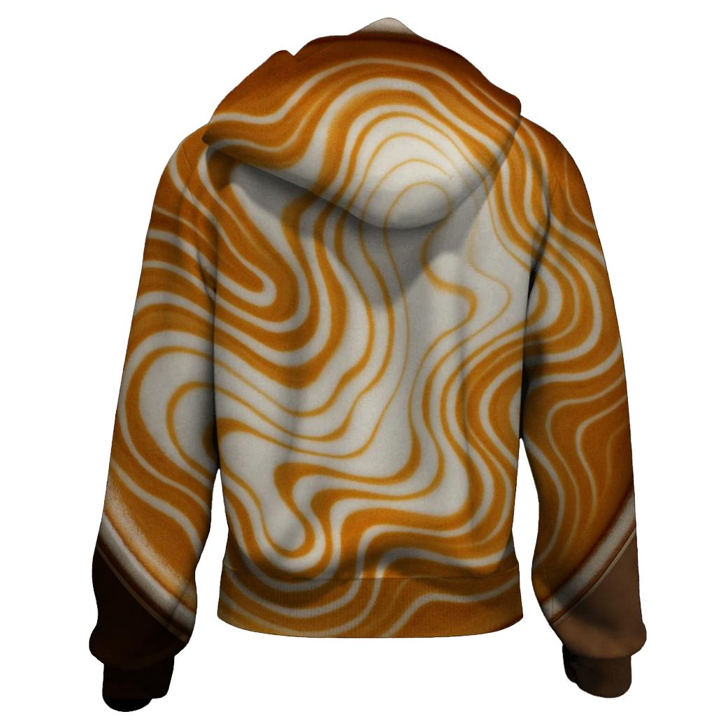 Latte Topography designer hoodies
