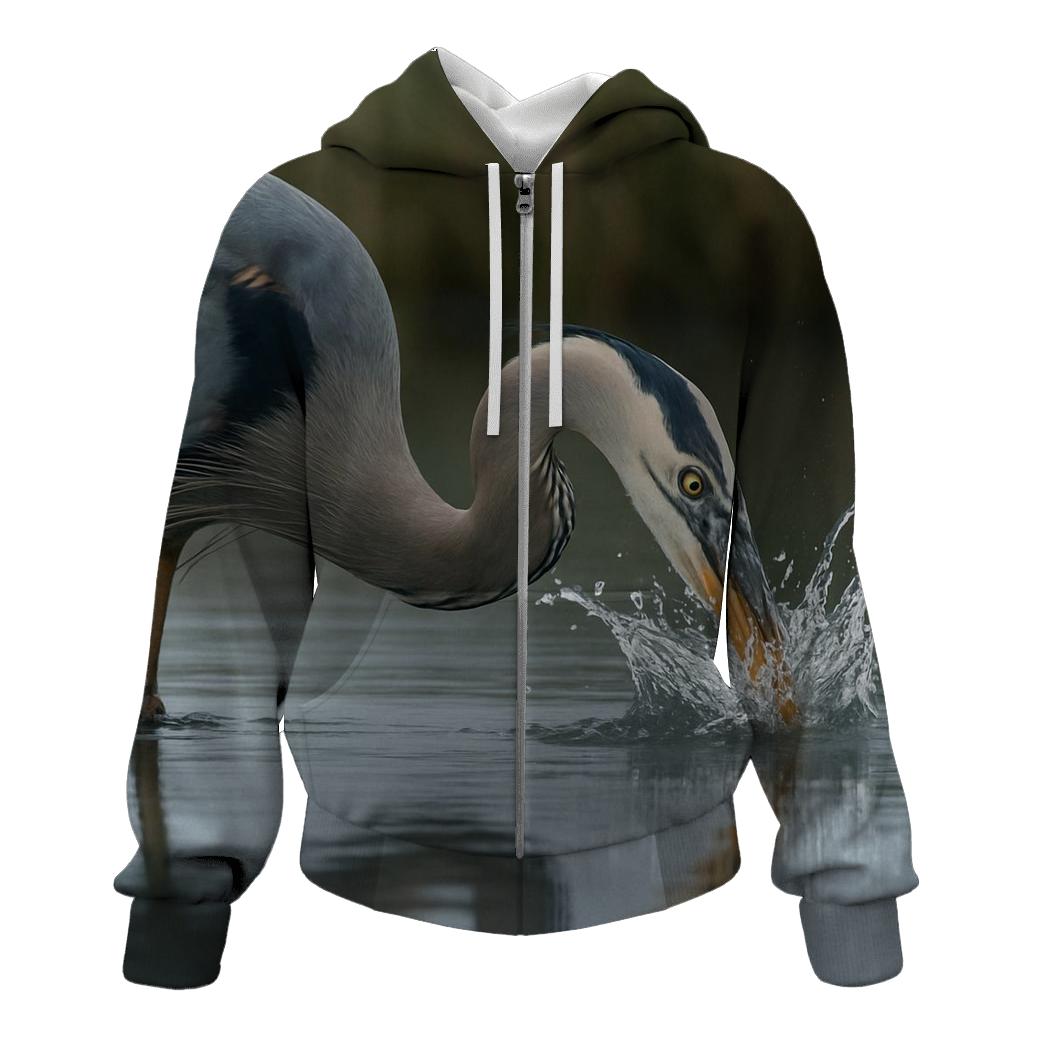 Estuary Heron Mirror Strike hoodies fashion