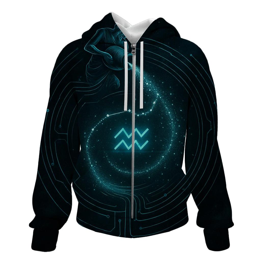 Aquarius Celestial Water Circuit custom hoodies