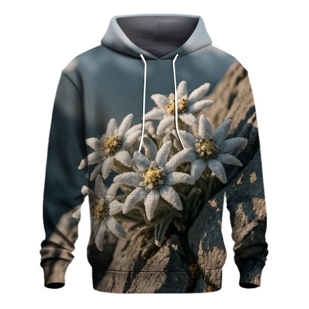 Alpine Edelweiss On Wind Carved Ridge hoodie styles