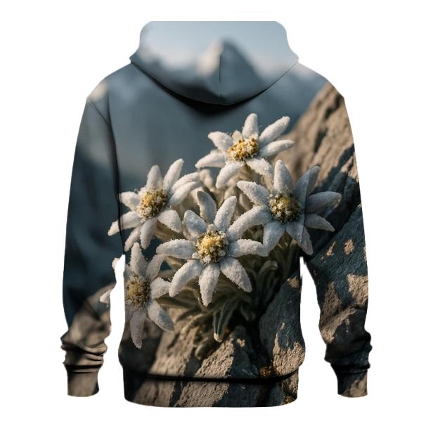 Alpine Edelweiss On Wind Carved Ridge hoodie styles