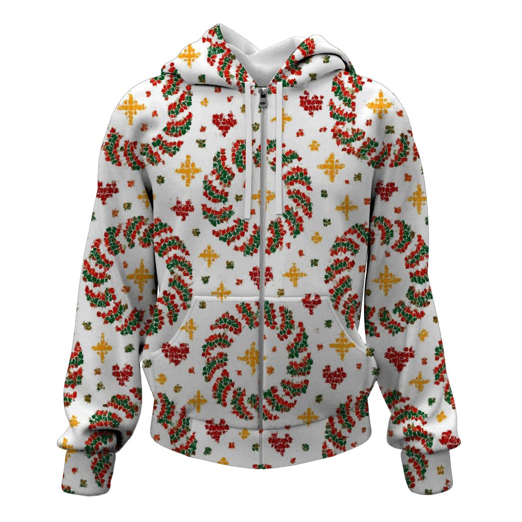 Candy Cane Carousel Circles Design graphic hoodies
