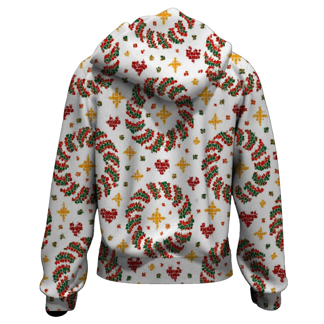 Candy Cane Carousel Circles Design graphic hoodies