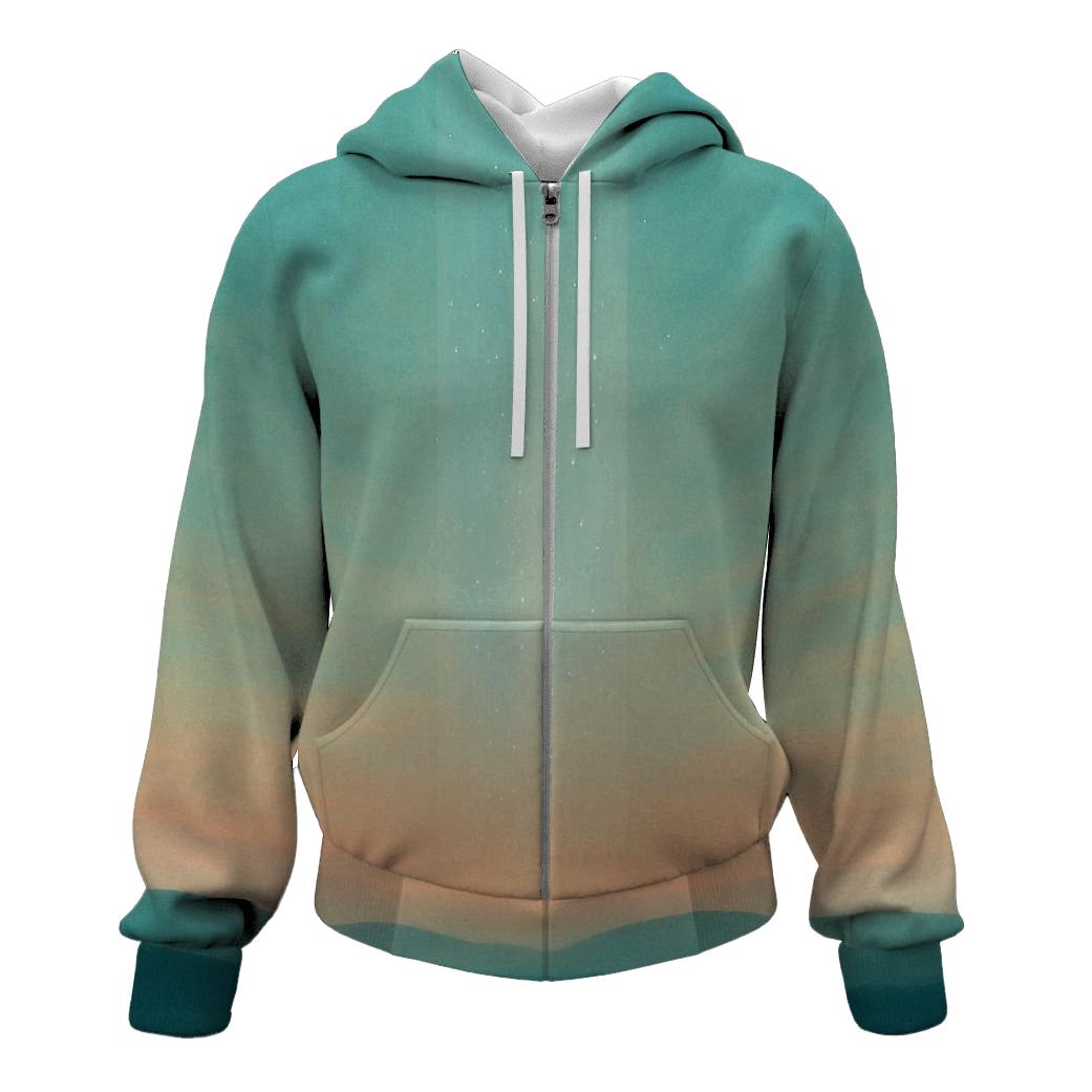 Luminous Horizon Veil printed hoodies
