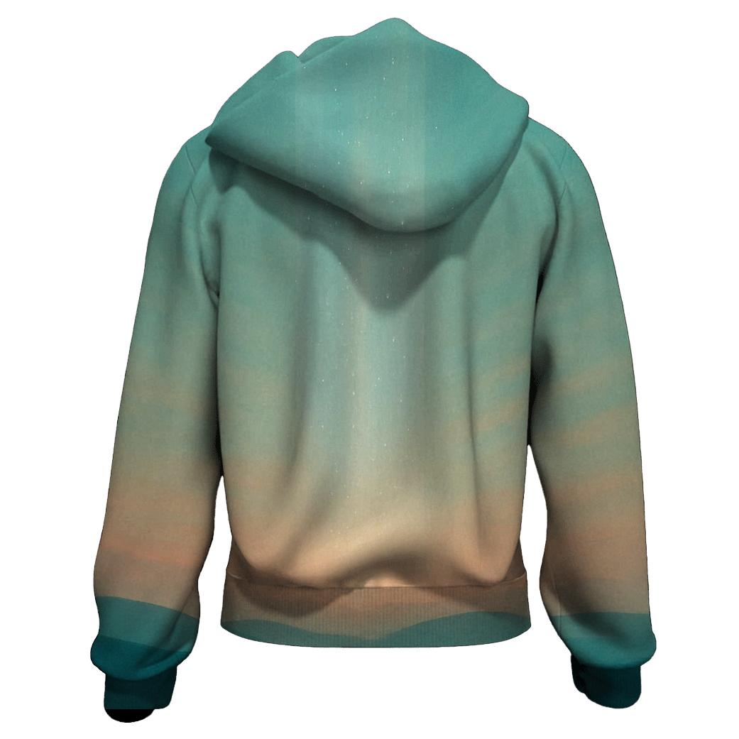 Luminous Horizon Veil printed hoodies