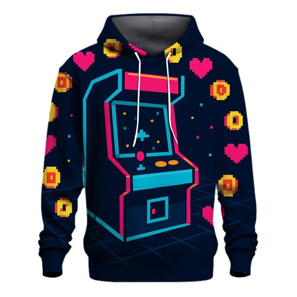 Pixel Galaxy Arcade embroidered hoodies