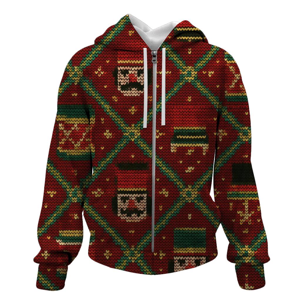 Nutcracker Drum Parade Lattice Design pullover hoodies