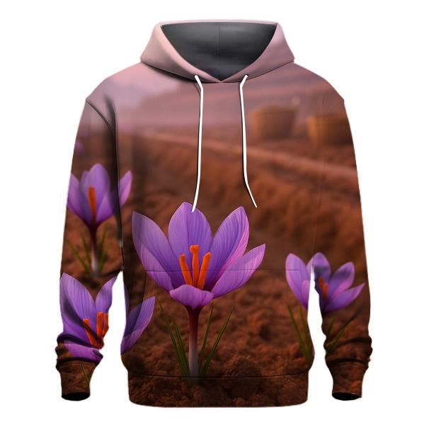 Saffron Crocus Harvest At Dawn custom hoodies
