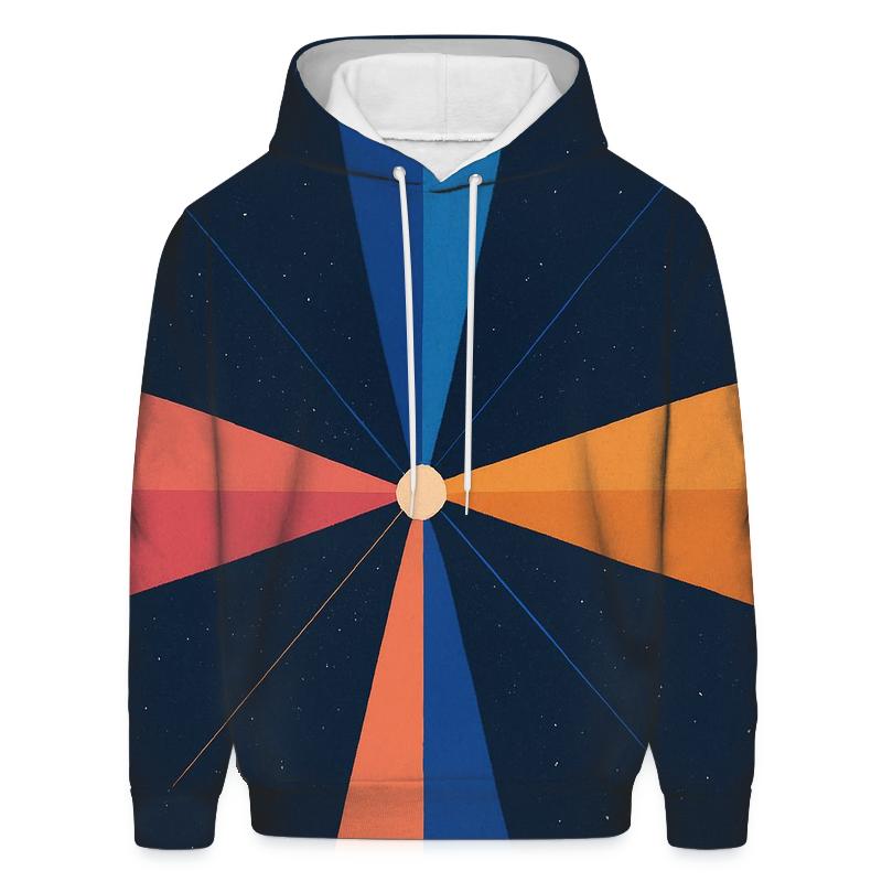 Pulsar Beam Fan Crosshatch printed hoodies