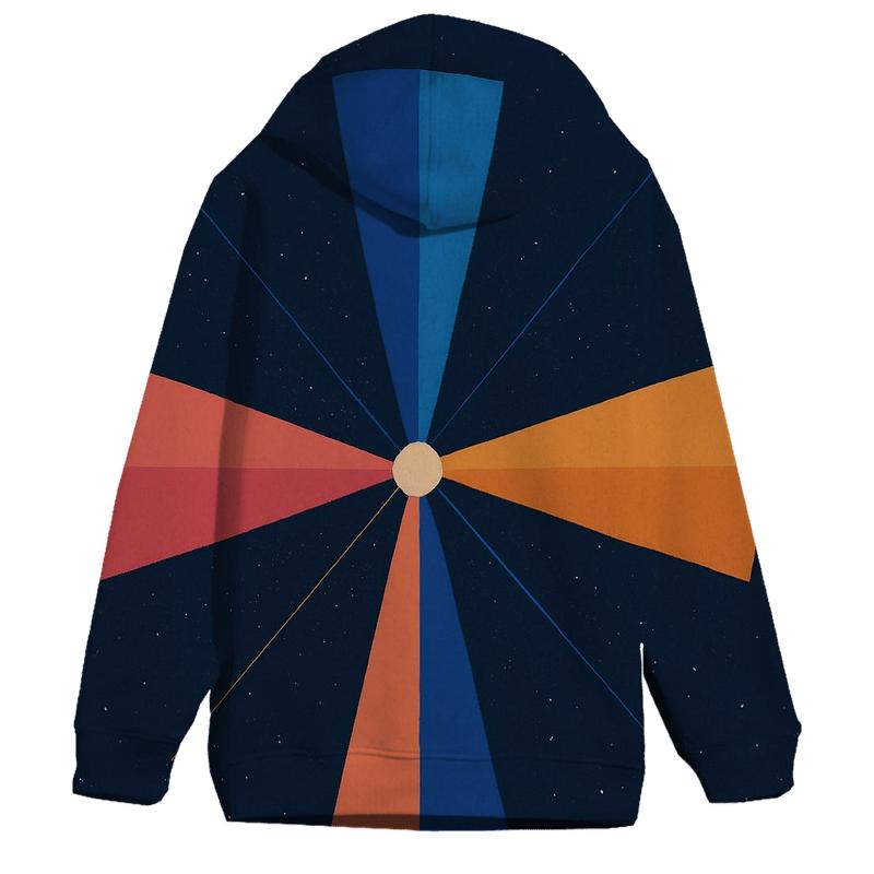 Pulsar Beam Fan Crosshatch printed hoodies