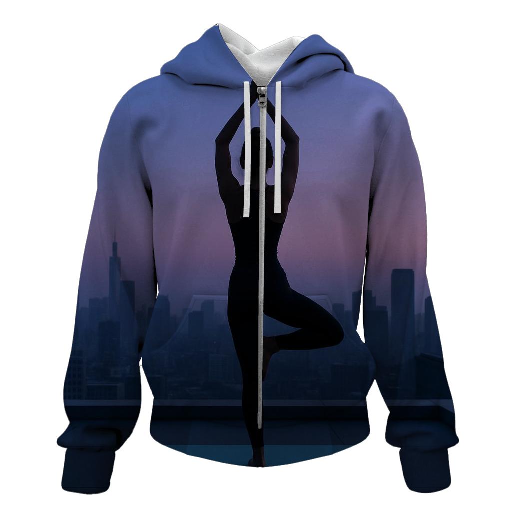 City Rooftop Yoga Flow pullover hoodies