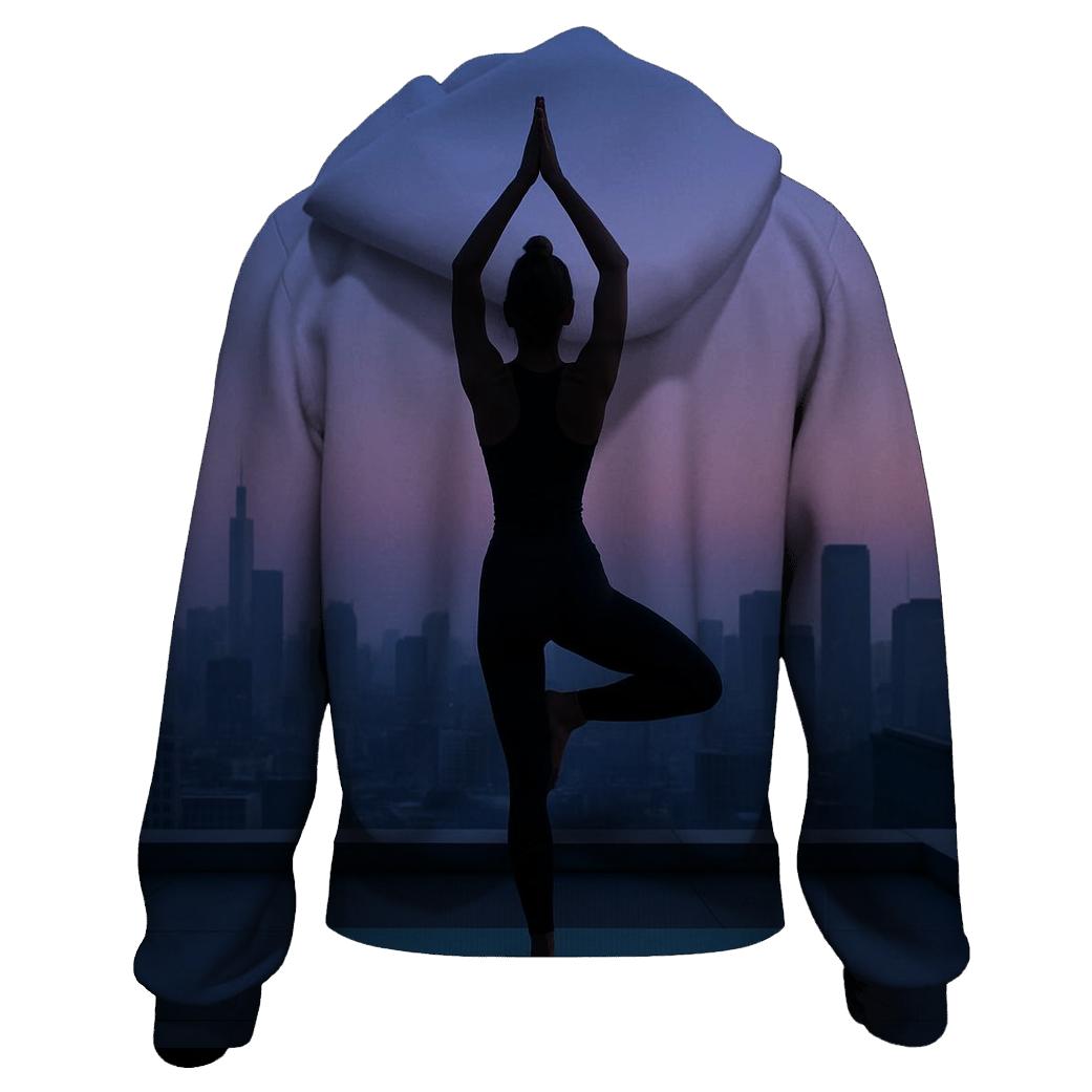 City Rooftop Yoga Flow pullover hoodies