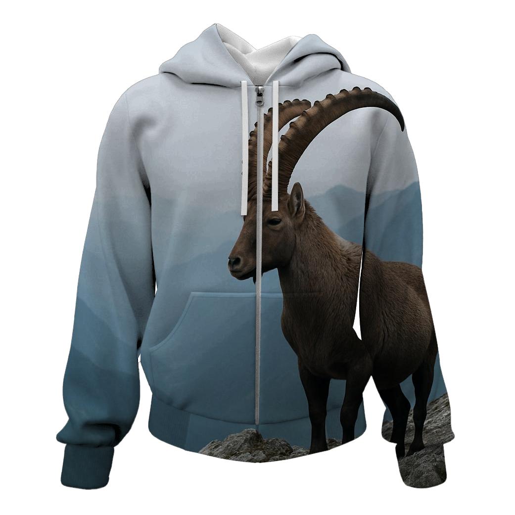 Alpine Ibex Ridge Silhouette pullover hoodies