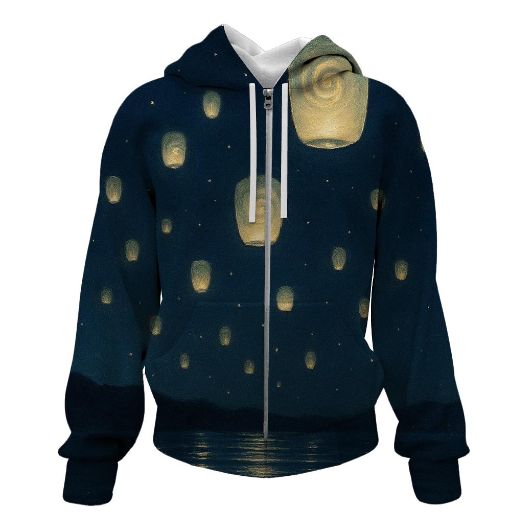 Celestial Drift Lanterns hoodie styles