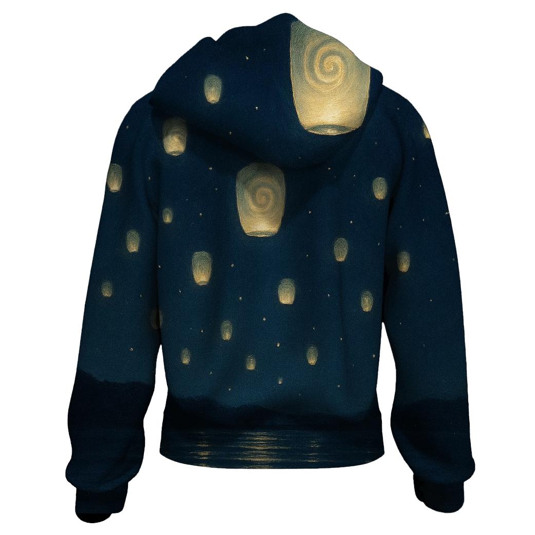 Celestial Drift Lanterns hoodie styles