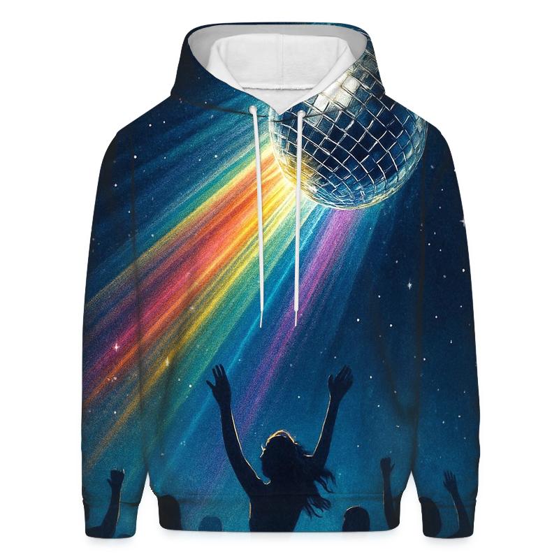 Disco Comet Trail printed hoodies