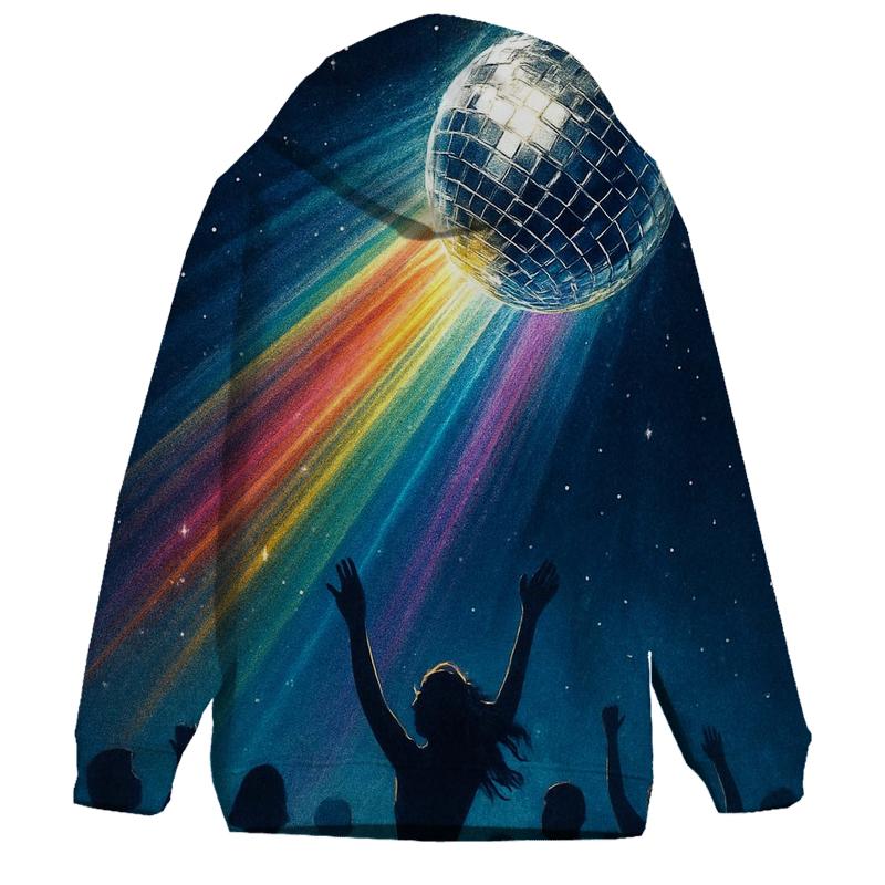 Disco Comet Trail printed hoodies
