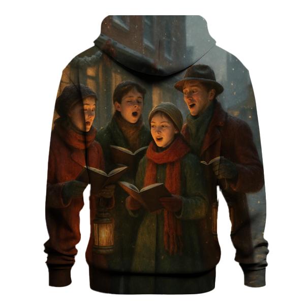 Candlelit Carolers On The Snowy Corner graphic hoodies