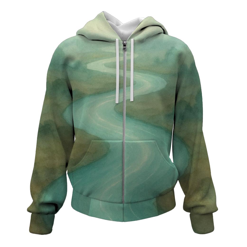 River Of Quiet Light zip-up hoodies