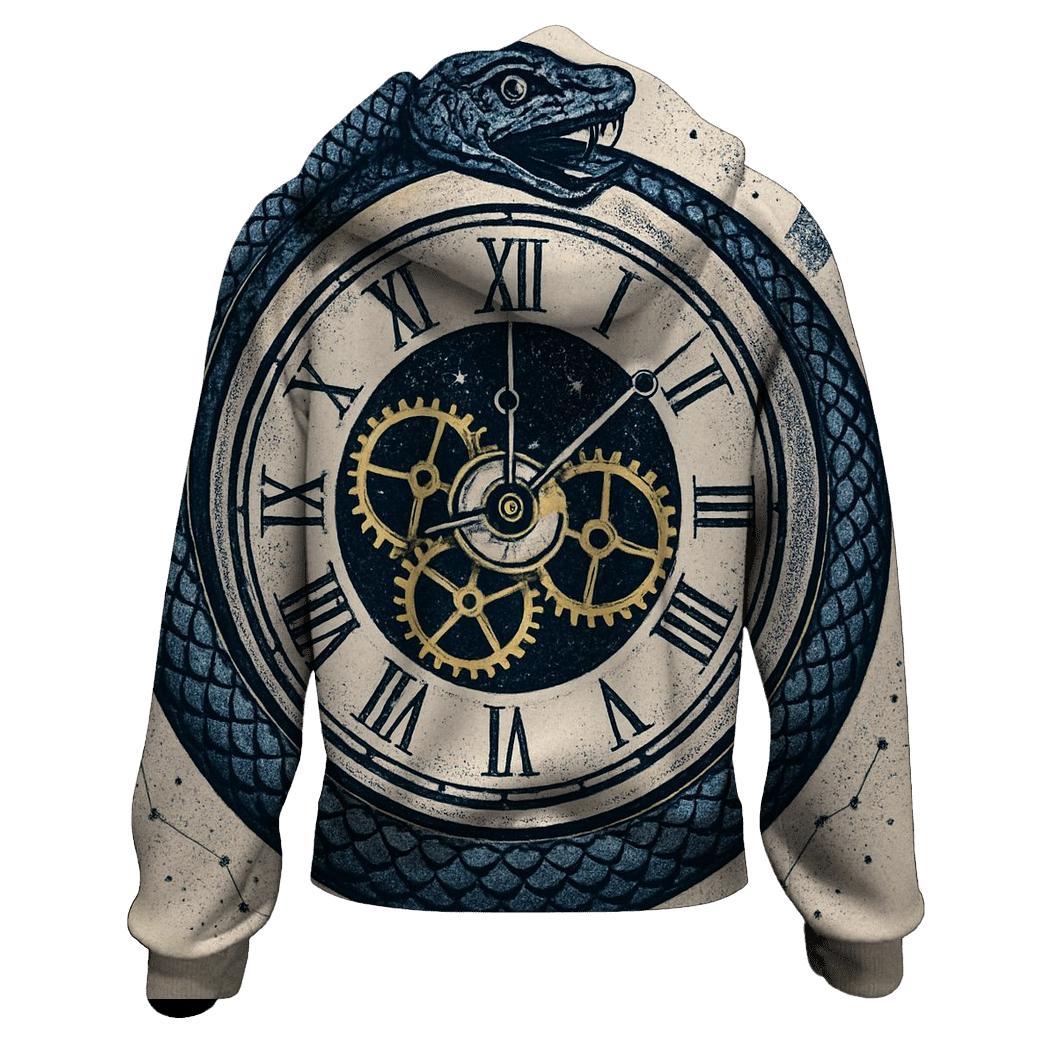 Celestial Clockwork Ouroboros premium hoodies