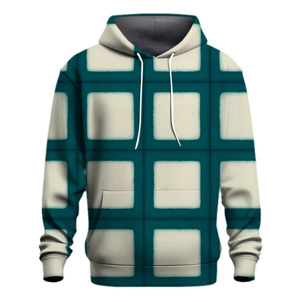 Teal Itajime Window Grid hoodie trends