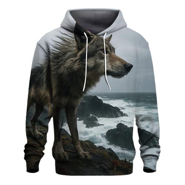 Coastal Cliff Updraft Wolf designer hoodies