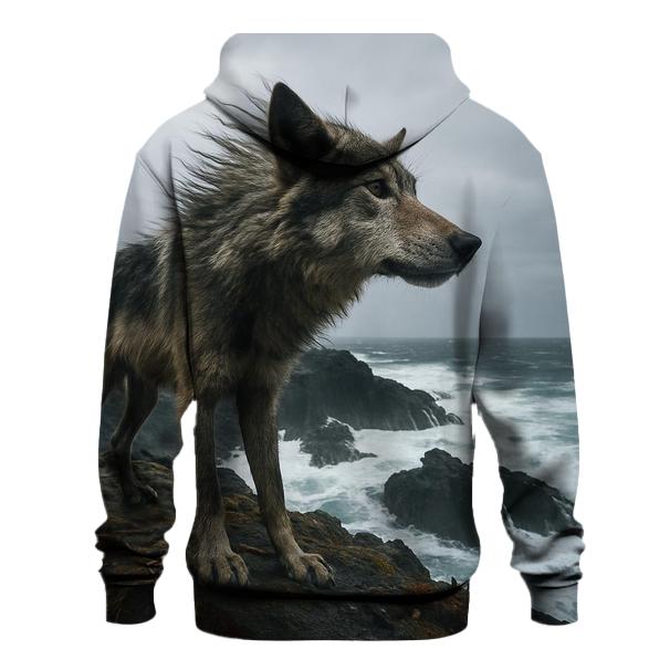 Coastal Cliff Updraft Wolf designer hoodies
