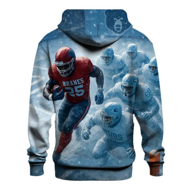 Frozen Yard Goal Line Bear Maul custom hoodies