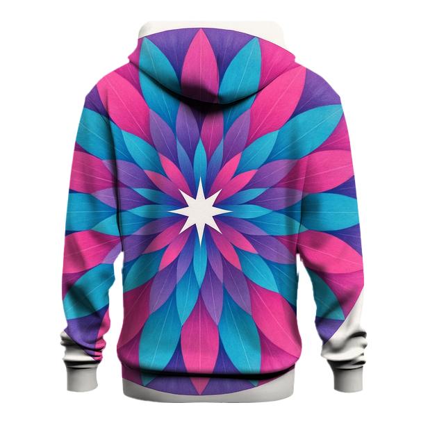 Magenta Cyan Mandala Petals hoodie styles