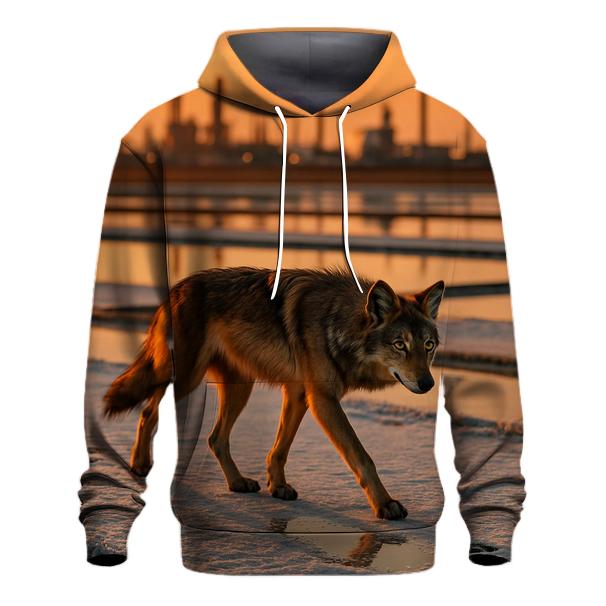 Industrial Salt Flat Wolf zip-up hoodies