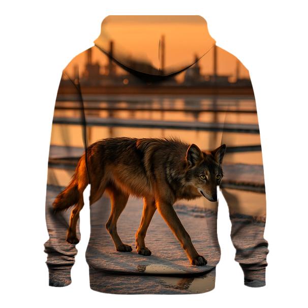 Industrial Salt Flat Wolf zip-up hoodies