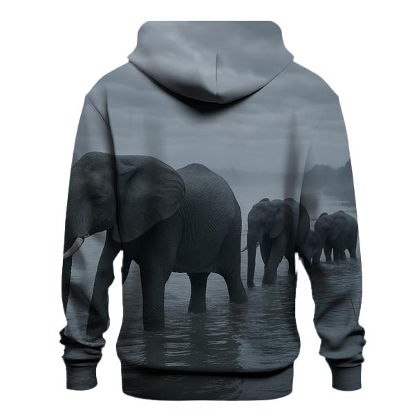Mist Line Elephant Crossing hoodie designs