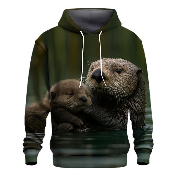 Kelp Forest Sea Otter Cradle custom hoodies