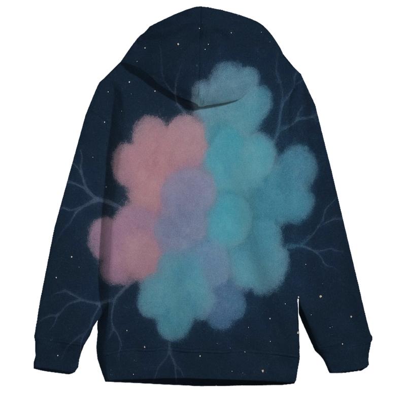 Nebula Knot Cluster Panel designer hoodies
