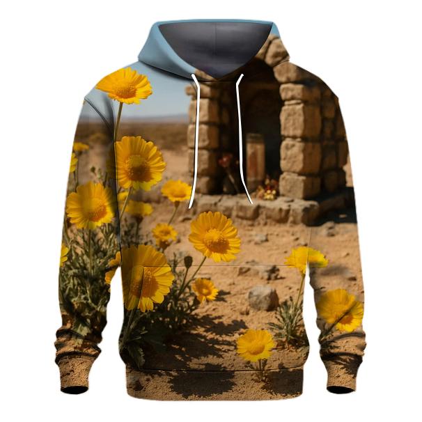 Desert Marigolds At Roadside Shrine graphic hoodies