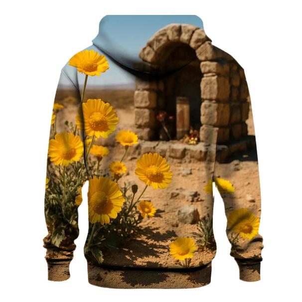 Desert Marigolds At Roadside Shrine graphic hoodies