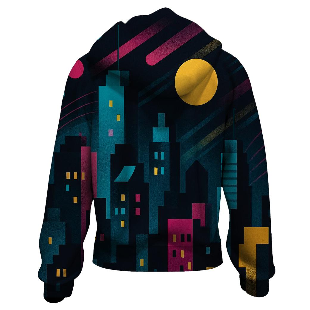 Chromatic City Rhythm printed hoodies
