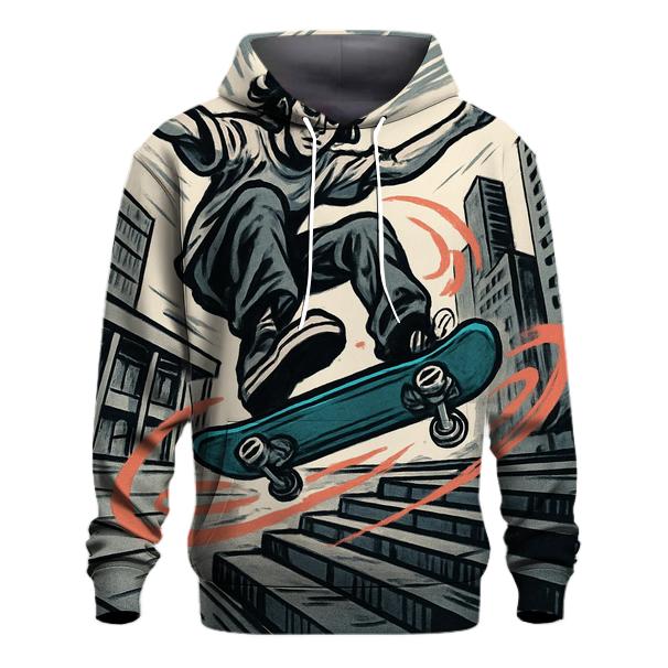 Urban Freestyle Skateboarding Lines embroidered hoodies