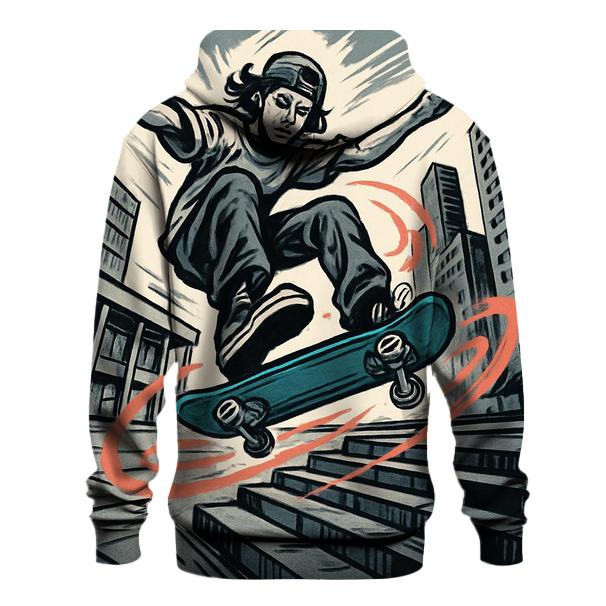 Urban Freestyle Skateboarding Lines embroidered hoodies