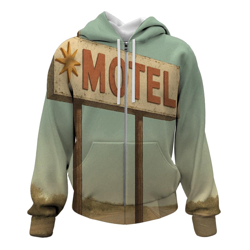 Retro Motel Roadside Marquee pullover hoodies