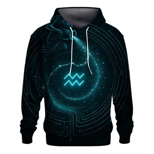 Aquarius Celestial Water Circuit zip-up hoodies