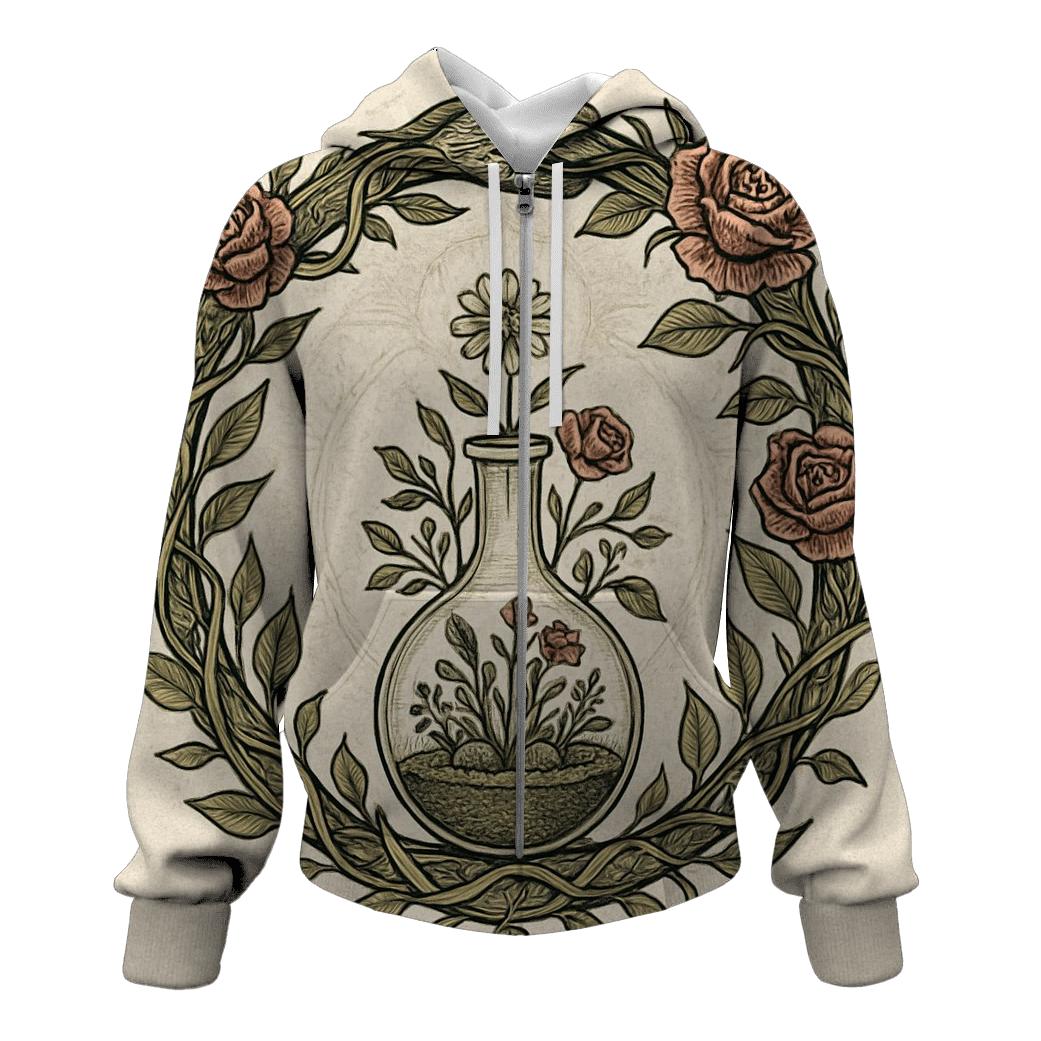 Alchemical Garden Ouroboros embroidered hoodies